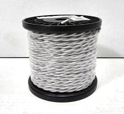 Luminance Rayon Covered Twisted Cord Silver White D8328