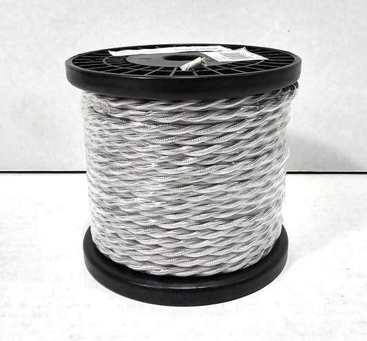 Luminance Rayon Covered Twisted Cord Silver White D8328