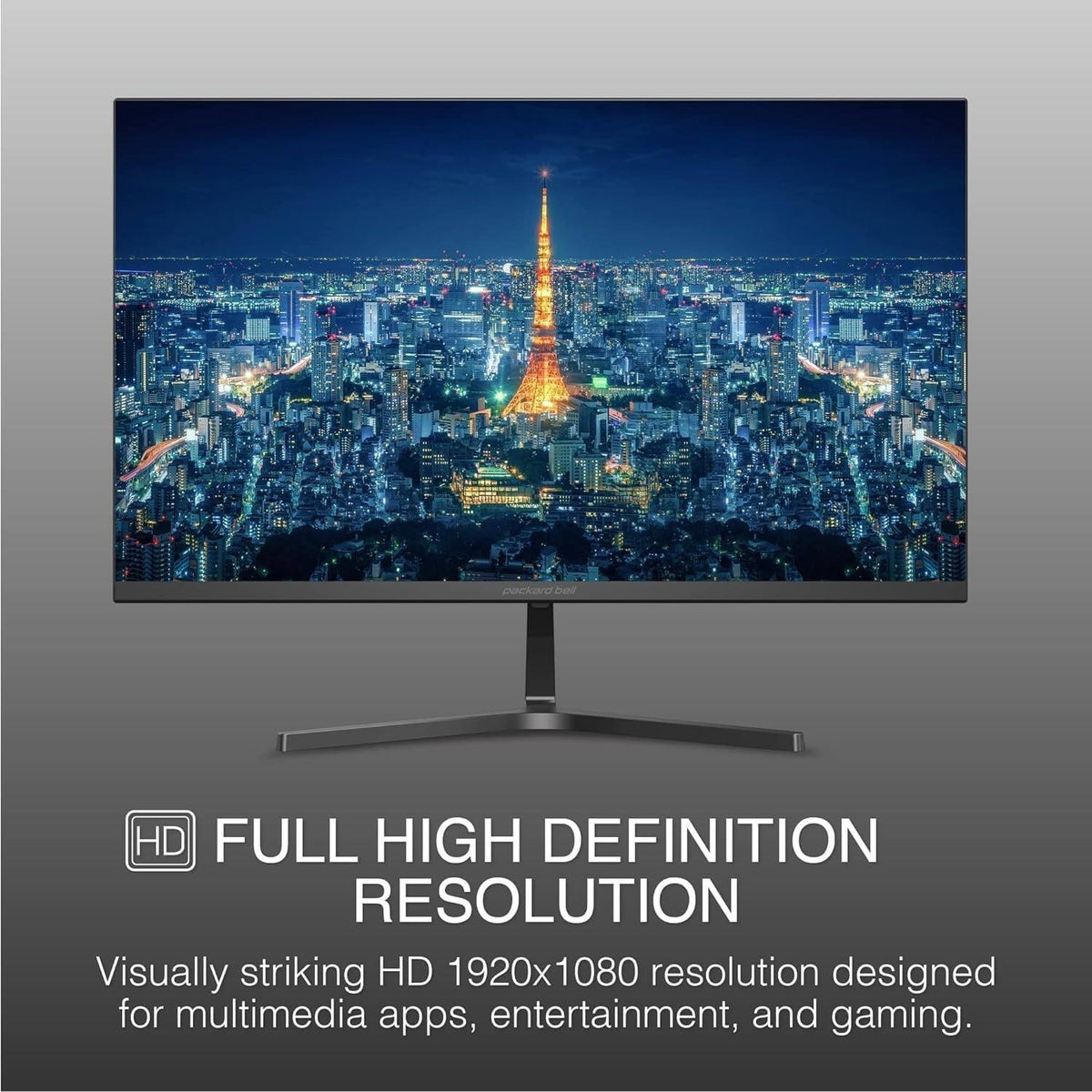 Packard Bell airFrame 21" FHD Monitor, 1920x1080, Ultrawide, VESA Mount Compatible, Tilt Adjustment, HDMI/VGA