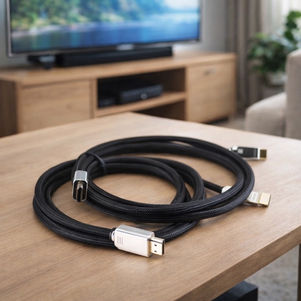 Magnavox 12' High Speed Braided HDMI Cable with Ethernet, 2 pack MC5000CBR