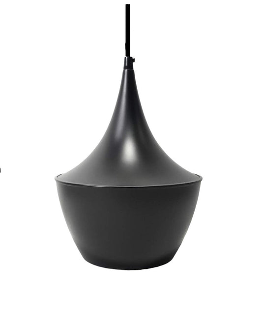 Sunset 1-Light Medium Base ALUM. Mini-Pendant with Bulb Black color - T10376L