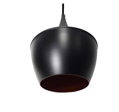 Sunset 1-Light Medium Base ALUM. Mini-Pendant with Bulb Black color - T10376L