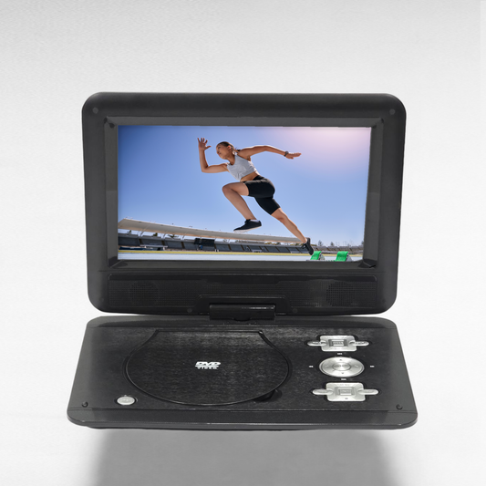 Onn Portable 10" DVD Media Player 180 degree swivel with 5-hr battery 180 degree swivel - 100093889 with Remote control - Excellent Refurbished