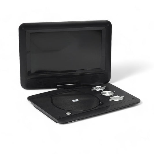 Onn Portable 10" DVD Media Player with 5-hour battery life, compatible with DVD+R/RW, CD- R/R, ideal for car traveling or long journeys - 100093889