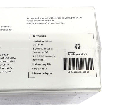 Blink 2pk Outdoor Cameras with Pan-Tilt Indoor Camera, Sync Module & Yard Sign