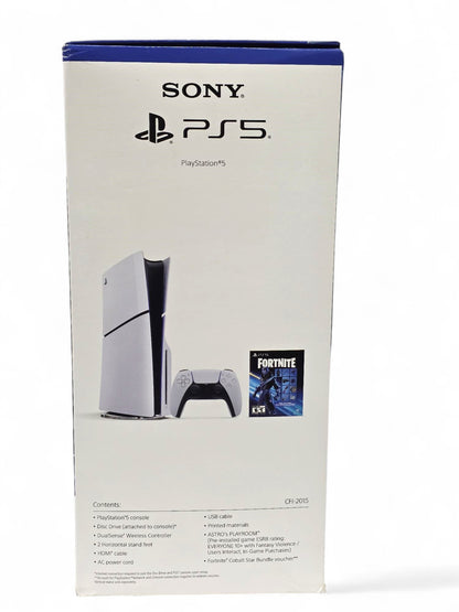 Sony PlayStation 5 Slim Console - Fortnite Cobalt Star Bundle - White 1TB - 1000045133