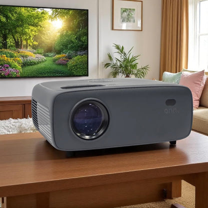 Onn HD 1080p LCD Home Theater Projector, Streaming Ready, 6' HDMI Cable, 5 Watt Speaker, Remote, 32" - 210" image size, Supports HDMI/USB/MicroSD/AV, Indoor & outdoor use - 100096801