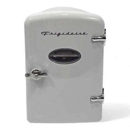 Frigidaire 6 Can/4L Mini Personal Retro Fridge Cooler EFMIS229-Moonbeam, Includes Home and 12V Car Cord, 4-liter capacity chills six 12 oz. soda cans