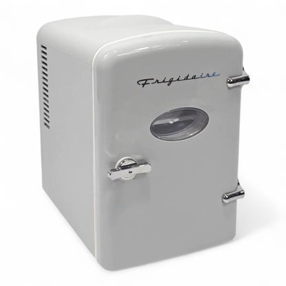 Frigidaire 6 Can/4L Mini Personal Retro Fridge Cooler EFMIS229-Moonbeam, Includes Home and 12V Car Cord, 4-liter capacity chills six 12 oz. soda cans