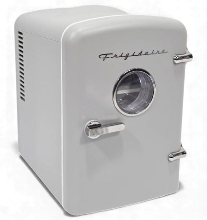 Frigidaire 6 Can/4L Mini Personal Retro Fridge Cooler EFMIS229-Moonbeam, Includes Home and 12V Car Cord, 4-liter capacity chills six 12 oz. soda cans (V2 model)