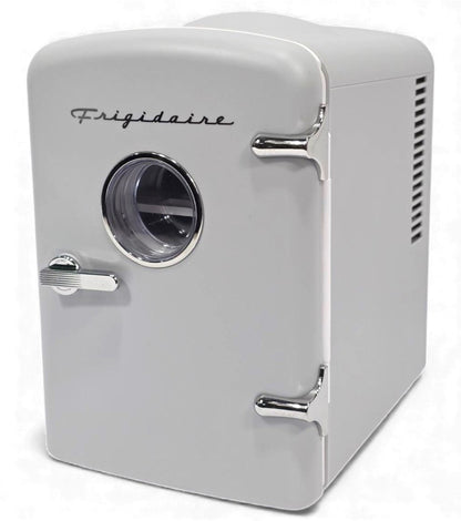 Frigidaire 6 Can/4L Mini Personal Retro Fridge Cooler EFMIS229-Moonbeam, Includes Home and 12V Car Cord, 4-liter capacity chills six 12 oz. soda cans (V2 model)