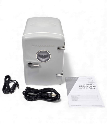 Frigidaire 6 Can/4L Mini Personal Retro Fridge Cooler EFMIS229-Moonbeam, Includes Home and 12V Car Cord, 4-liter capacity chills six 12 oz. soda cans (V2 model)
