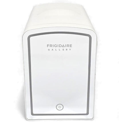 Frigidaire 9-Can or 6L Light Up Mini Fridge White, Retro Design, Includes 110v home power cord & 12V DC car adapter, 48-Watt - EFMIS209-WHITE (V2 model)