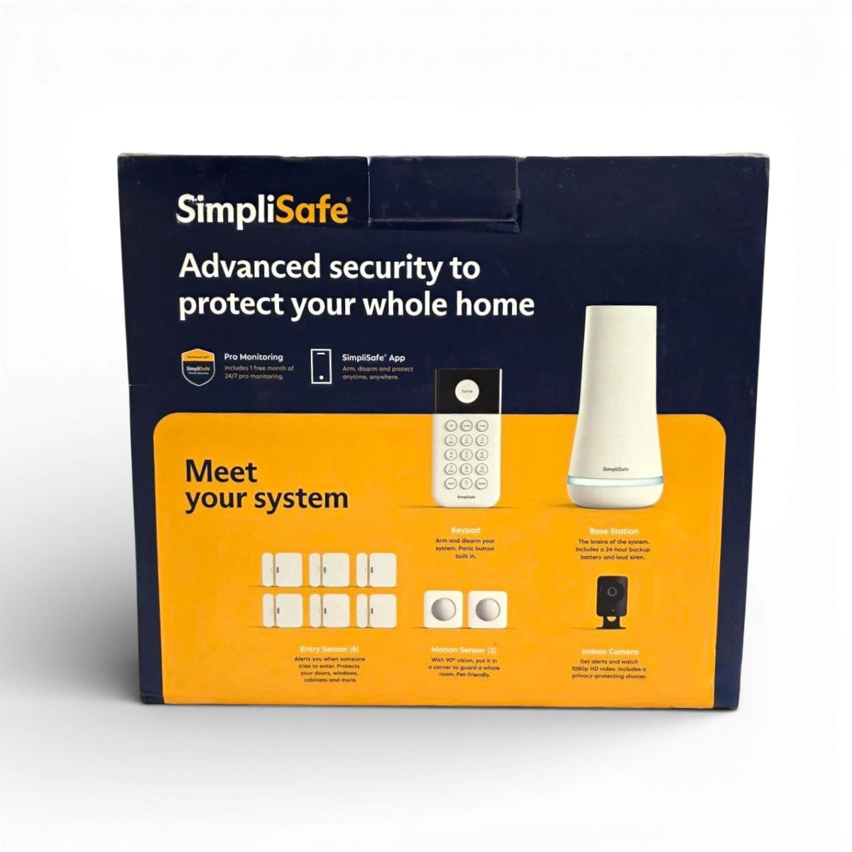 SimpliSafe 11 Pc. Security Kit w/ Indoor Camera, Motion Sensors & Entry Sensors KT053-01RUS