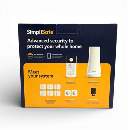 SimpliSafe 11 Pc. Security Kit w/ Indoor Camera, Motion Sensors & Entry Sensors KT053-01RUS