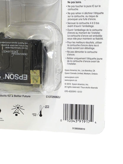 Epson 220 Ink Jet Cartridge 5-Color Pack: Black, Cyan, Magenta, & Yellow - OEM Genuine Ink - Expiration Date of 2028 -T2201-5-SVH