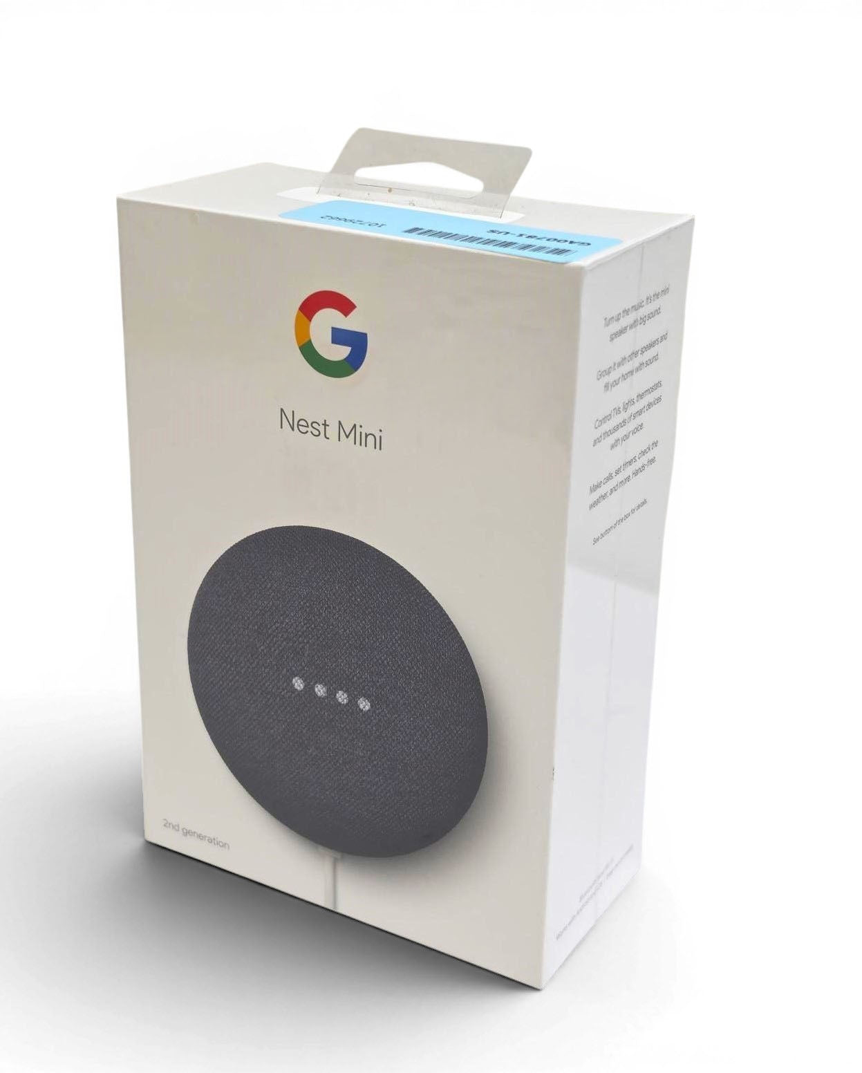 Google Nest Mini (2nd Generation) with Google Assistant - Charcoal GA00781-US