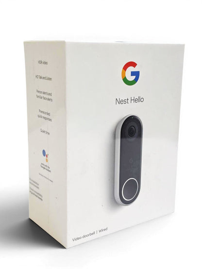 Google Nest Doorbell (Wired) Smart Wi-Fi Video Doorbell, for HDR Video, HD Talk & Listen, Night Vision, & Person Alerts - Black NC5100US