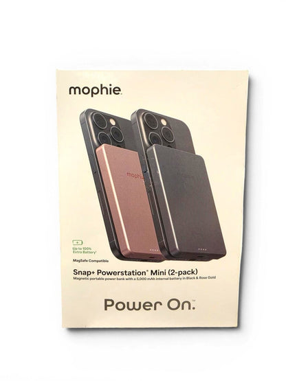 Mophie Snap+ Powerstation Mini - 5K, 2 pack - For Magnetic Qi-enabled Devices, MagSafe compatible devices SNP-PS-5K-RW