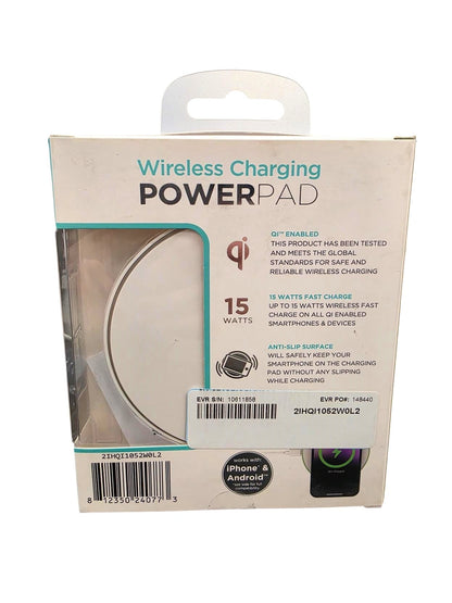 iHome Wireless Charging POWERPAD 15 Watts Fast Charge, Slim - Model 2IHQI1052W0L2