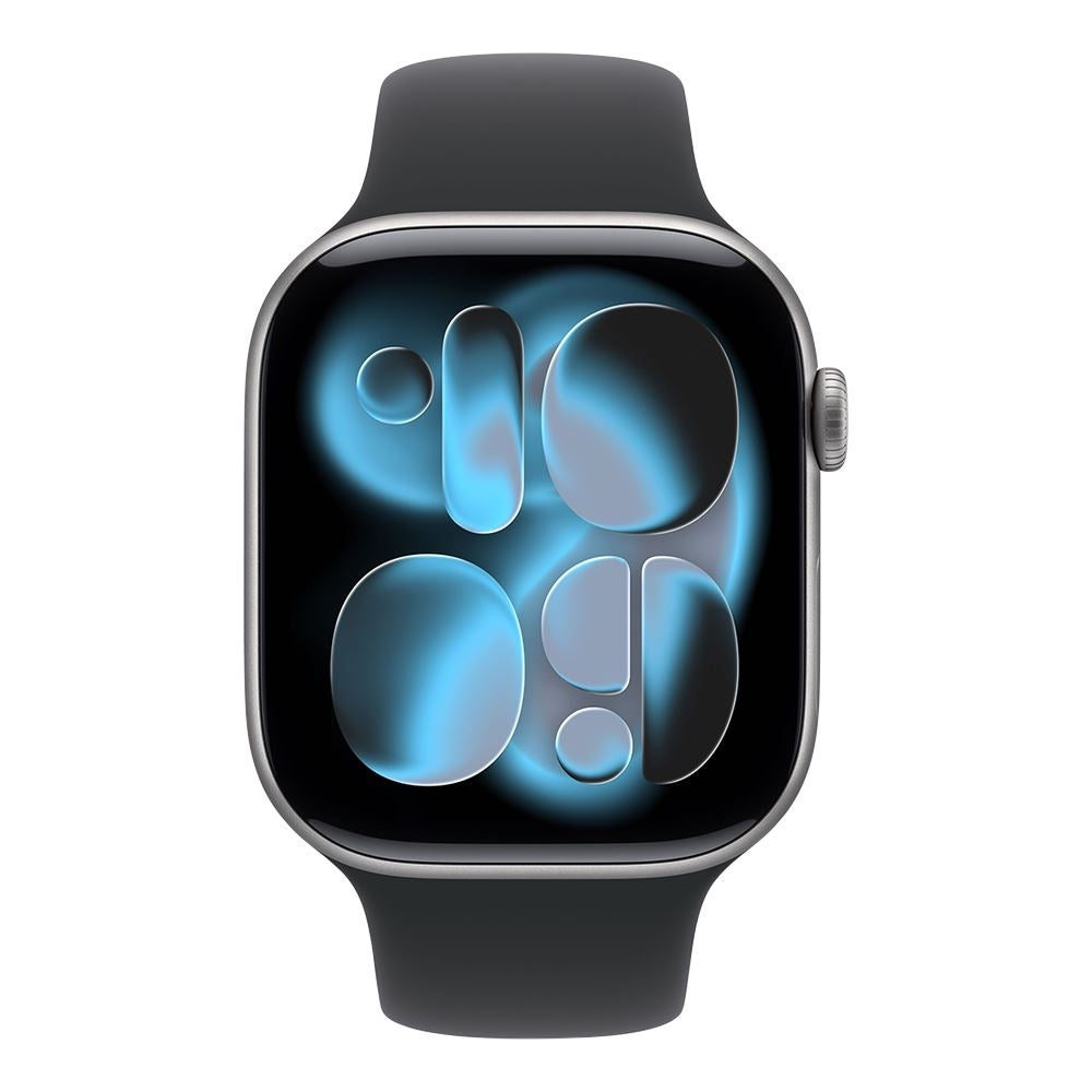 Apple Watch Series 11 (GPS) 46mm Space Gray Aluminum Case with Black Sport Band - M/L - Space Gray MEV44LWA