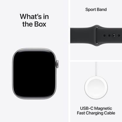 Apple Watch Series 11 (GPS) 46mm Space Gray Aluminum Case with Black Sport Band - M/L - Space Gray MEV44LWA