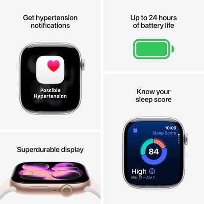 Apple Watch Series 11 (GPS) 46mm Space Gray Aluminum Case with Black Sport Band - M/L - Space Gray MEV44LWA