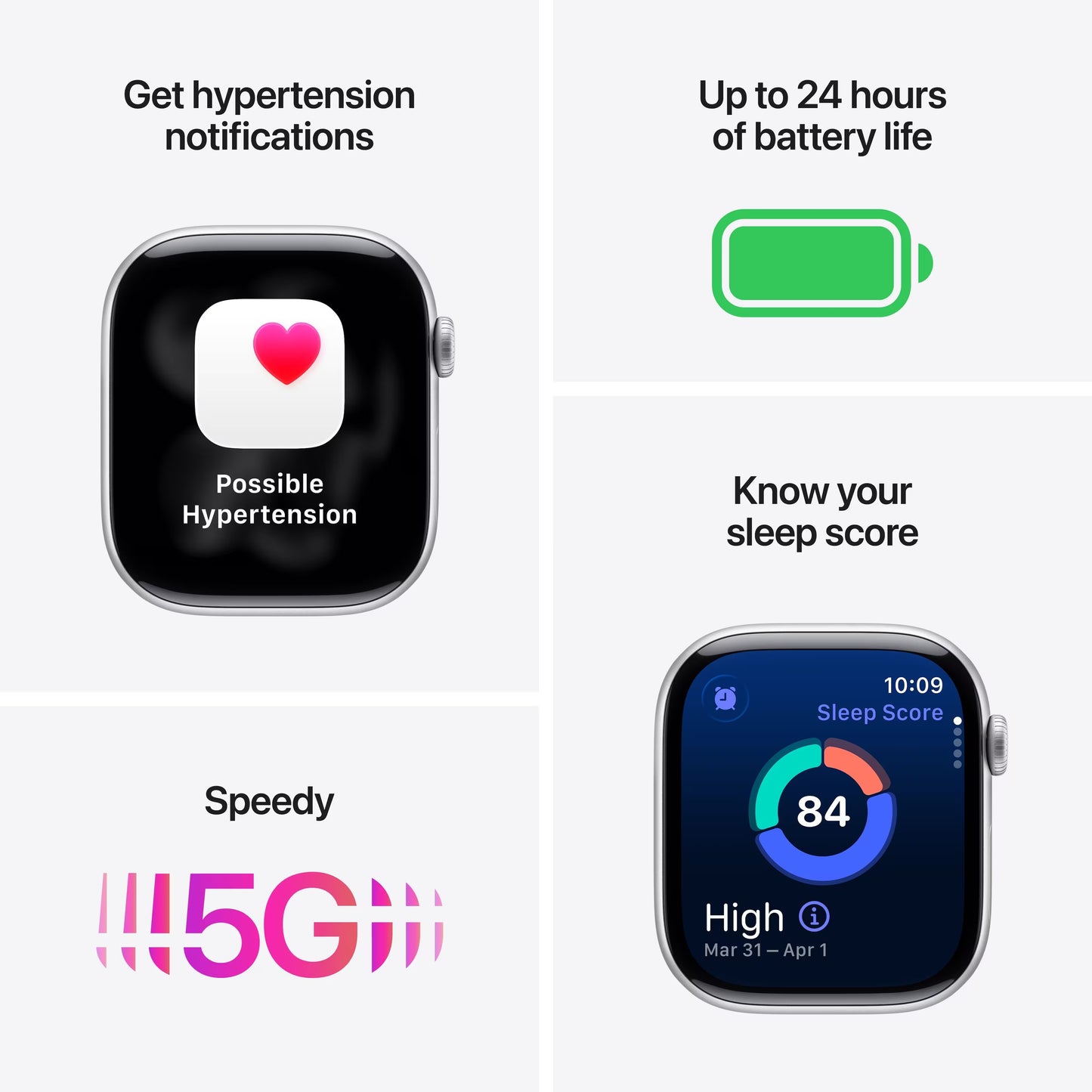 Apple Watch Series 11 (GPS+Cellular) 42mm Aluminum Case with Black Sport Band - S/M - Jet Black MF834LW/A