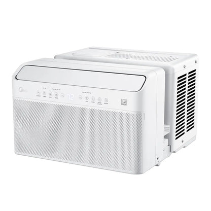 Midea 10,000 BTU Smart Inverter U-Shaped Window Air Conditioner, 450 Sq. Ft., White MAW10V1QWT