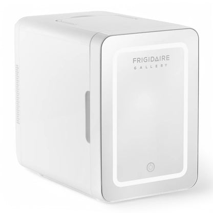 Frigidaire 12 in. 1 cu. ft. 9-Can or 6-liters Beauty Light Up Mini Refrigerator White EFMIS209-WHITE