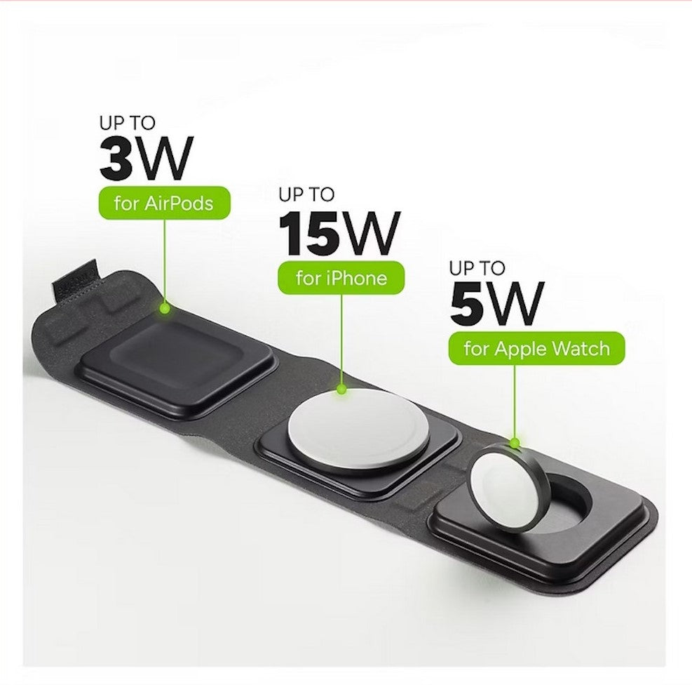 Mophie 3 in 1 Travel Charger with MagSafe