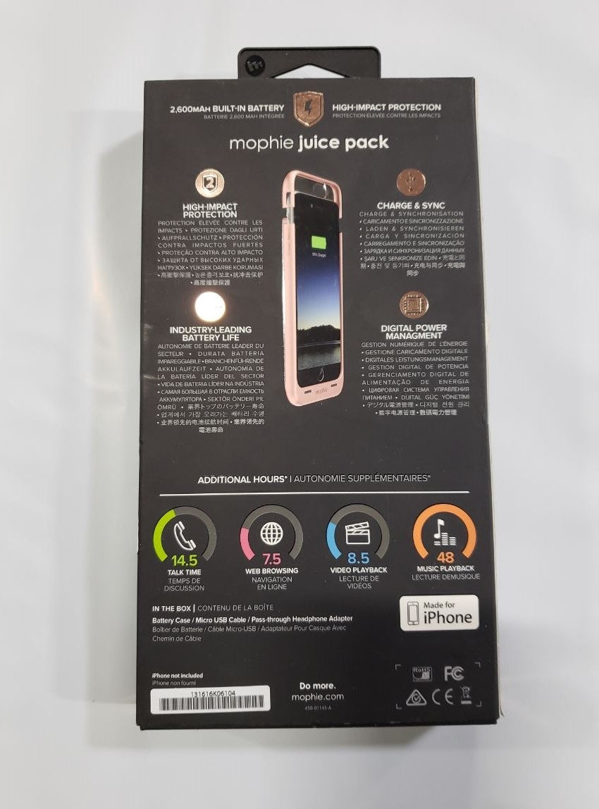 Mophie Juice Pack for iPhone 6 Plus / 6S Plus 2,600mAh Rose Gold