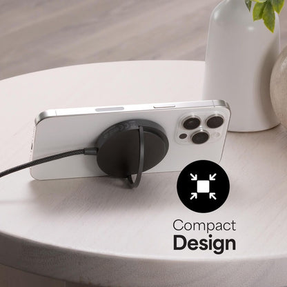 Mophie Qi2 Magnetic Wireless Charger with Kickstand, 15W Fast Charge, For iPhone and AirPods - QI2-PAD-KICK