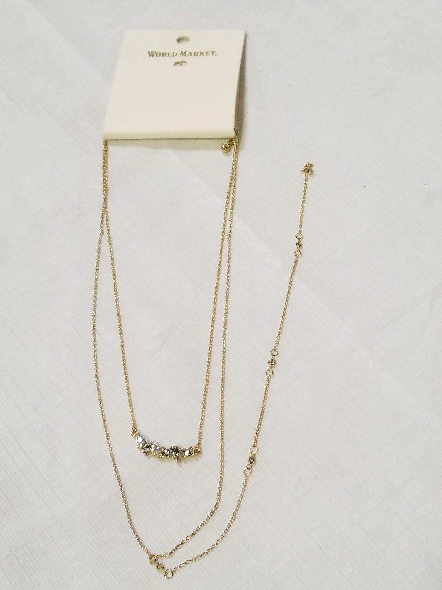 World Market Necklace Gold Tone Chain