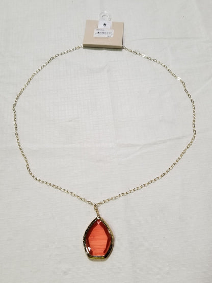Necklace Chain with Orange Pendant