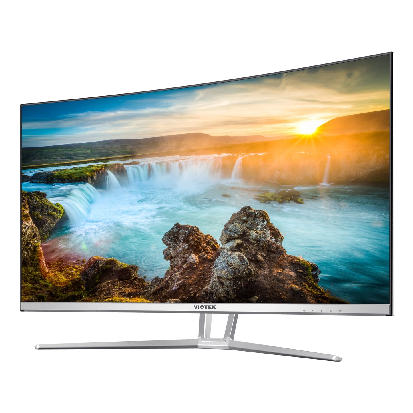 Viotek 32" LED Curved Monitor 1080p 75hz 5ms Free Sync HDMI & VGA White - NB32CW