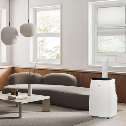 TCL H10P36W 10,000 SACC BTU (ASHRAE 14,000 BTU) Smart Portable Air Conditioner, Fan & Dehumidifier, 450 Sq. Ft, 3-Speeds, Remote Control