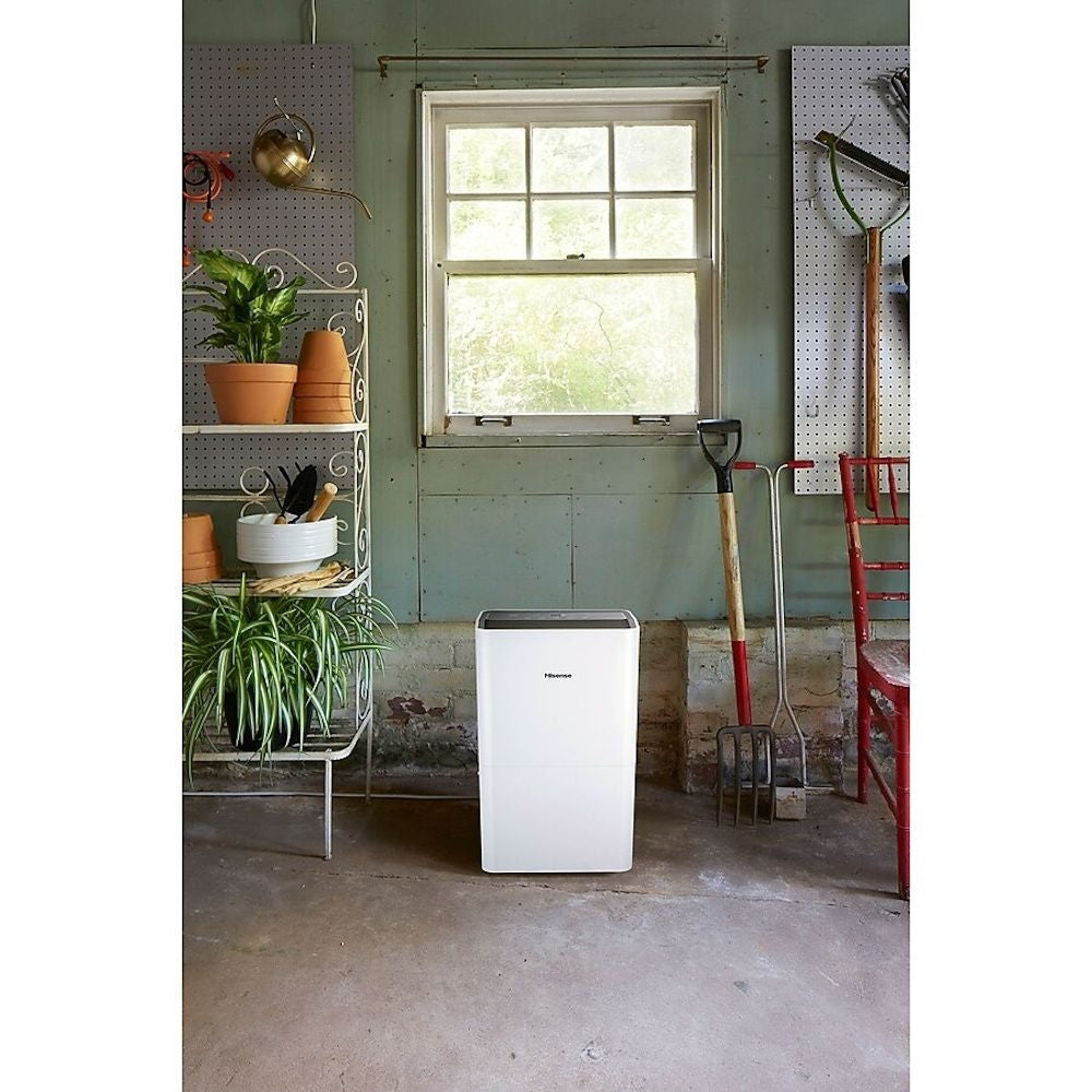 Hisense 50 Pint 3-Speeds Dehumidifier up to 4500 sq ft - DH7021K1W, 3 Modes/3 Fan Speed, 3 Modes (Auto, Continuous, Manual) - 48 dB(A) sound