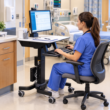 Ergotron WorkFit-C Single LD Sit-Stand Workstation Black 24-215-085