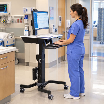 Ergotron WorkFit-C Single LD Sit-Stand Workstation Black 24-215-085