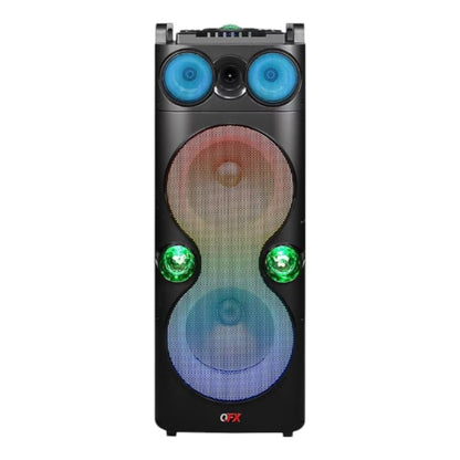 QFX PBX-1260 Dual 12" Party Speaker w/ Rechargeable Battery & LED Lights