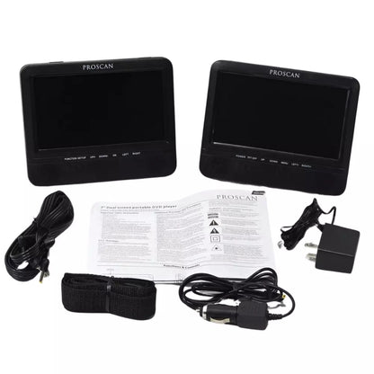 Proscan Elite 10.1" Dual Screen Portable DVD Media Player PEDVD1082 Black - Good Refurbished