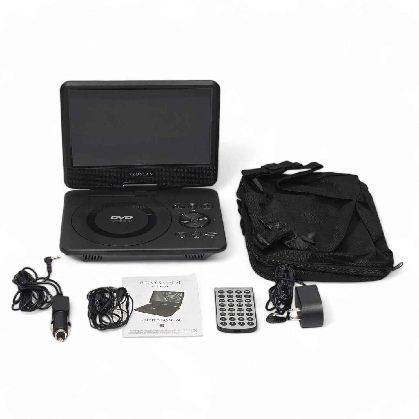 Proscan PDVD9019 9" 180-degree Swivel Screen Portable DVD Player w/ Remote