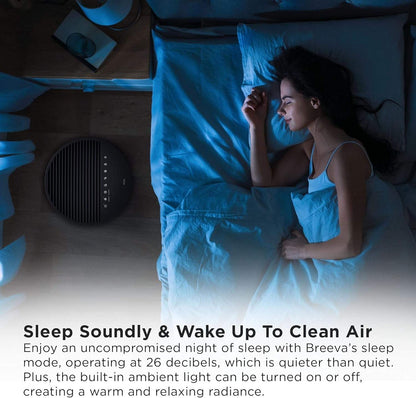 TCL Breeva A3 Smart Air Purifier, up to 1230 sq. ft., 5-Stage Filtration System, True HEPA (H13) Removes 99.97% of Dust / Bacteria / Odors, App & Voice Control, Ultra-Quiet, Black, A315B