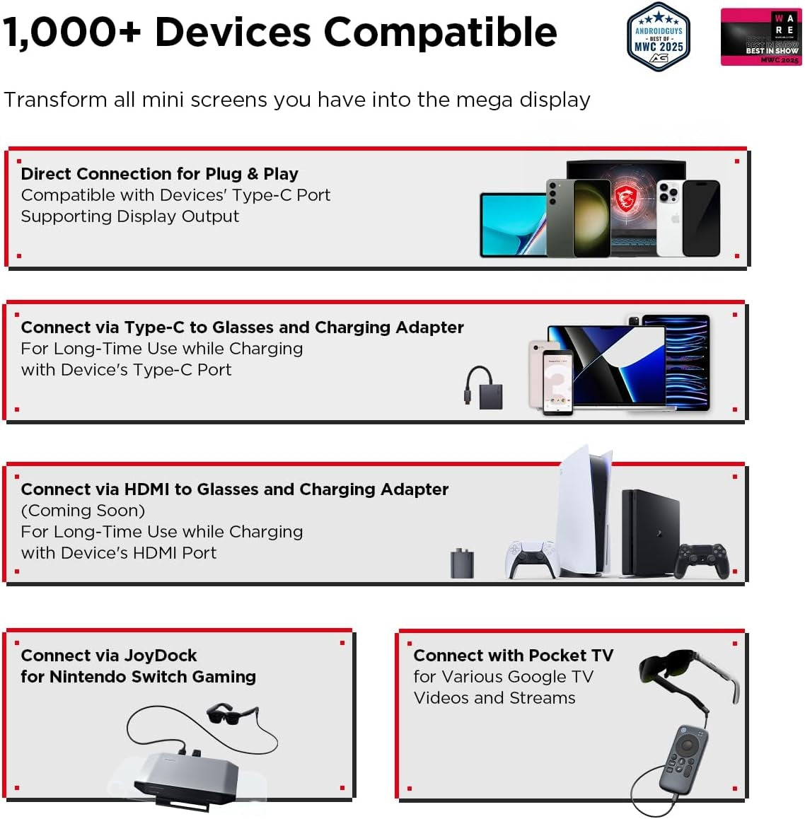 Rayneo Air 3s AR XR 120Hz FHD Smart Gaming Glasses Portable AR Video Eyewear
