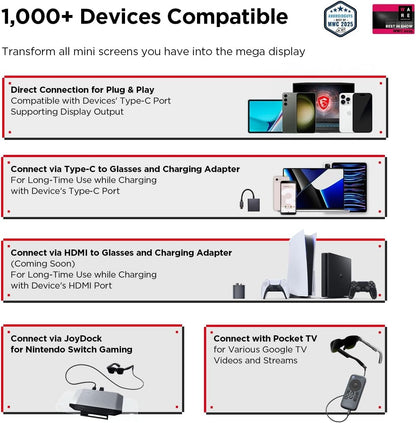 Rayneo Air 3s AR XR 120Hz FHD Smart Gaming Glasses Portable AR Video Eyewear
