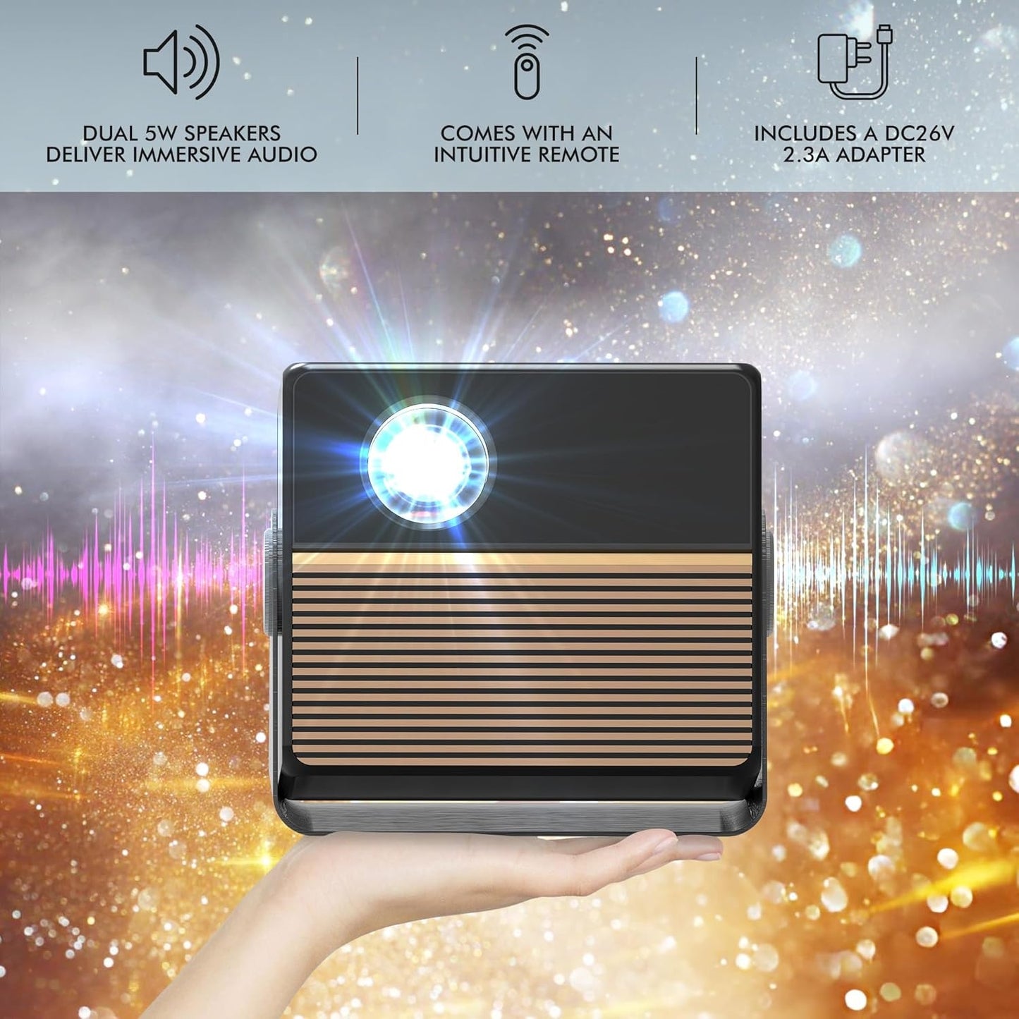 RCA 1080P Smart Streaming Projector w/ Roku Express Streaming Device RPJ227