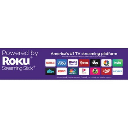 RCA RPJ133 1080P 30"-150" Picture Size w/ Roku Streaming Stick, Indoor/ Outdoor