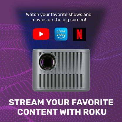 RCA 720P HD ROKU Smart Home Theater Projector w/ ROKU Express Streaming