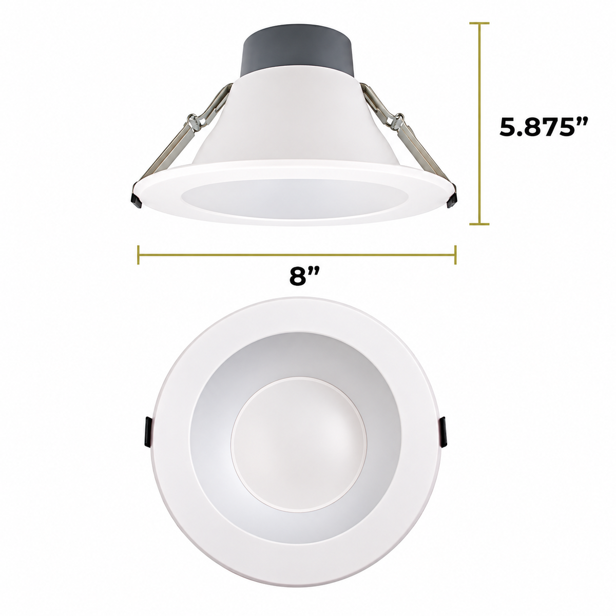 Sunset Lighting Spectrum Series White 8" Recessed Downlight 2000-Lumen Switchable Round Dimmable LED  F9617-30